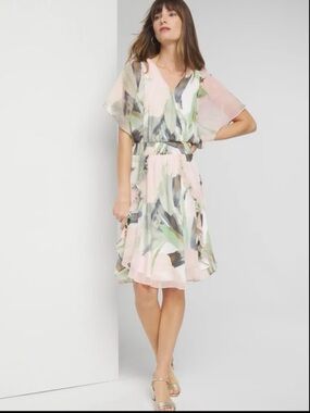NWT WHBM Smocked Flutter Dress